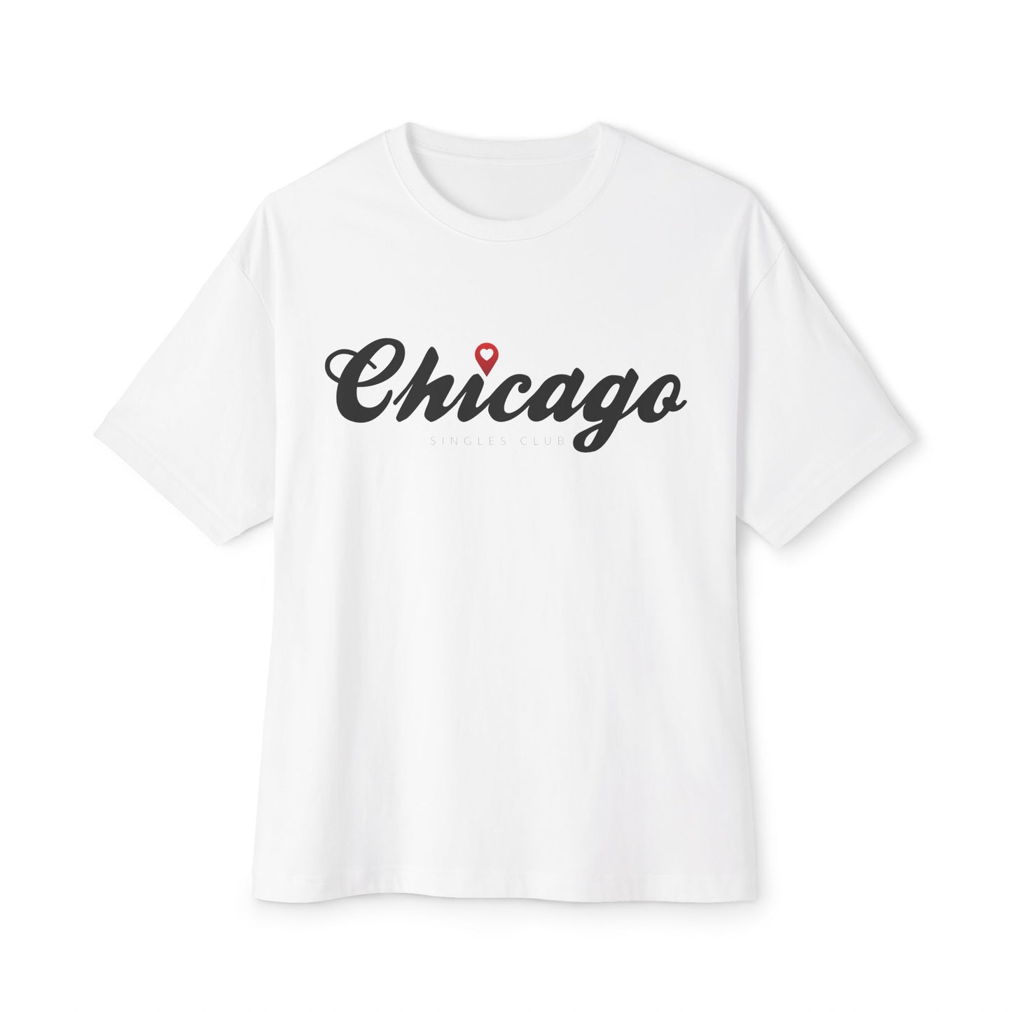Chicago Singles Club Oversized Boxy Tee – Relaxed Fit, Real-Life Connections