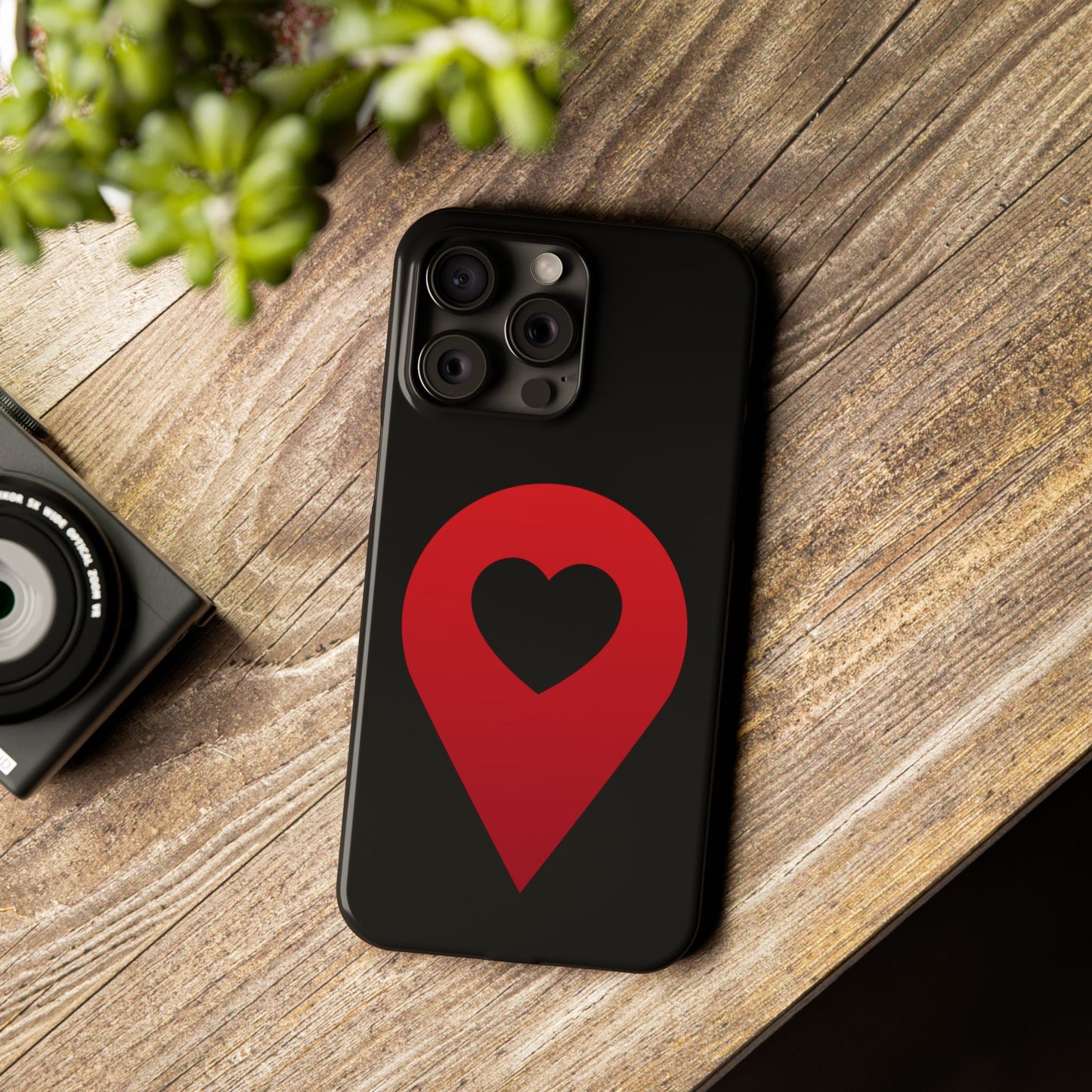 Logo Slim iPhone Case (black)