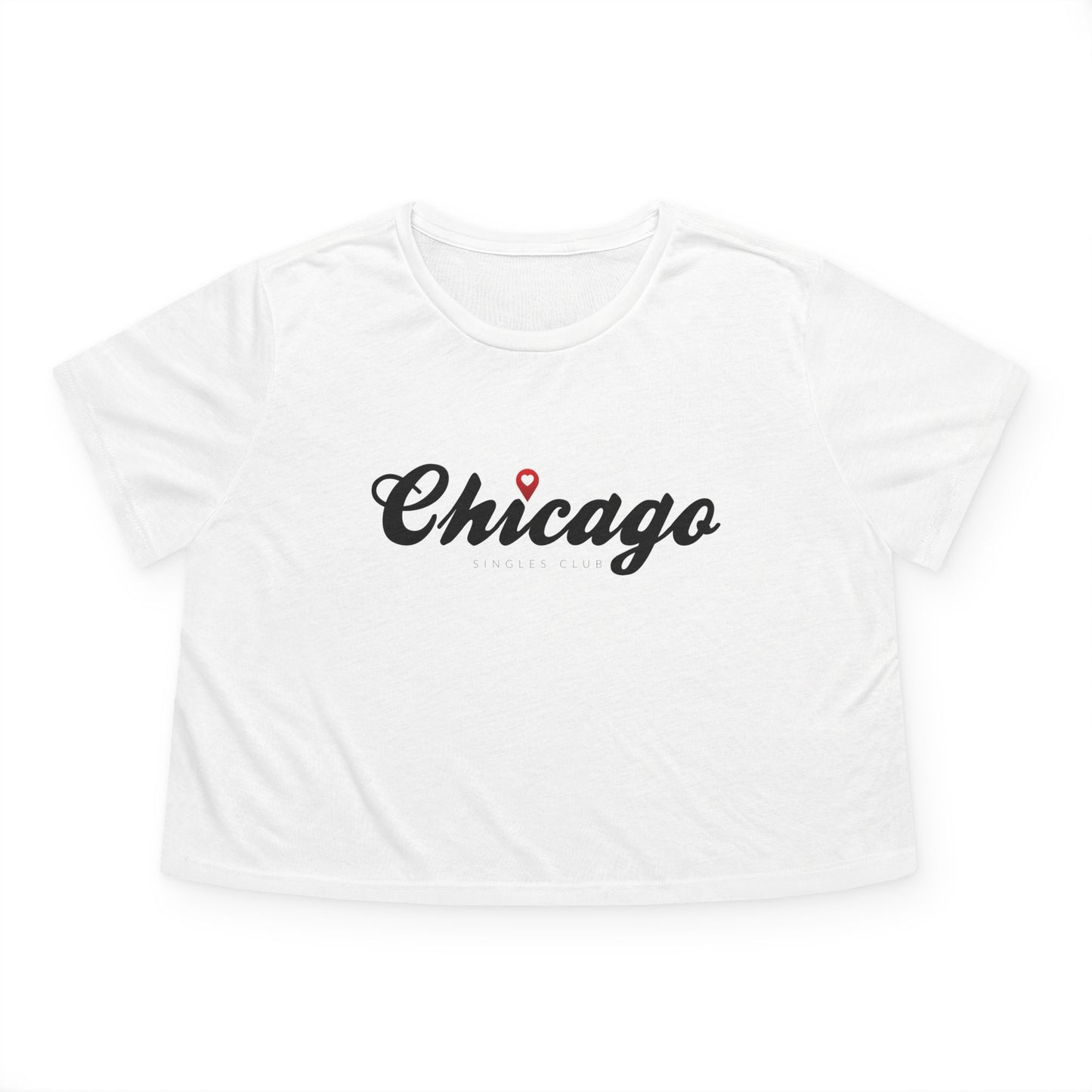 Chicago Singles Club Flowy Cropped Tee – Effortless Style, Real-Life Connections
